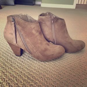 Tan booties